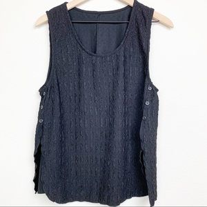 Korean Black Top Back Cut Out Blouse